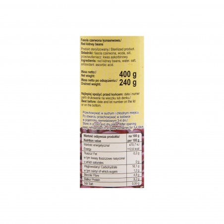 Rolnik fasola czerwona w puszce 425ml