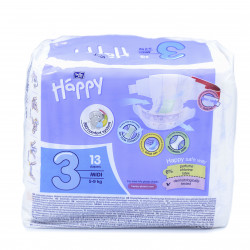 Bella Baby Happy pieluszki jednorazowe 3 midi 5-9kg, 13szt
