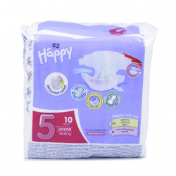 Bella Baby Happy pieluszki jednorazowe 5 Junior 12-25kg 10szt