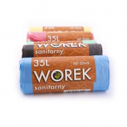 Olimar worki na śmieci 50szt 35l kolorowe