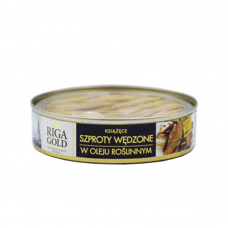 Riga Gold Książęce szproty wędzone w oleju roślinnym 160g