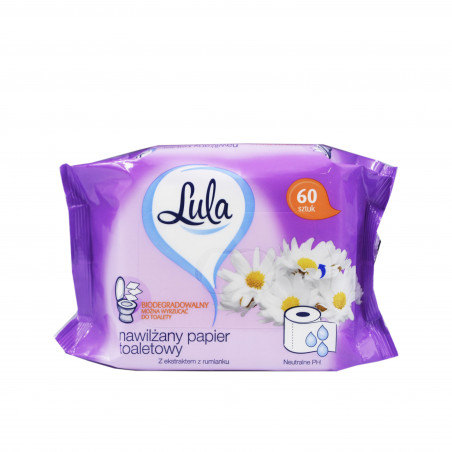 Lula papier toaletowy nawilżany 60szt rumiankowy