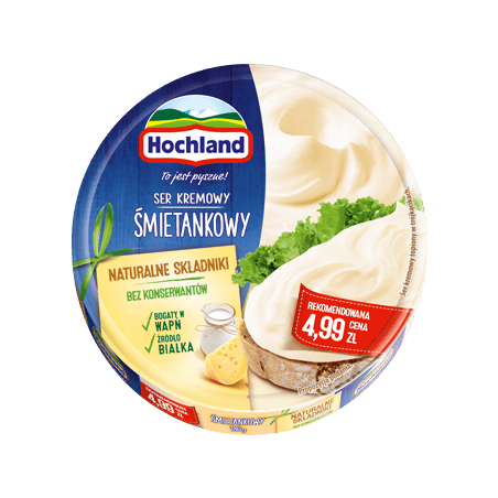 Hochland śmietankowy sery kremowe topione 180g w trójkątach