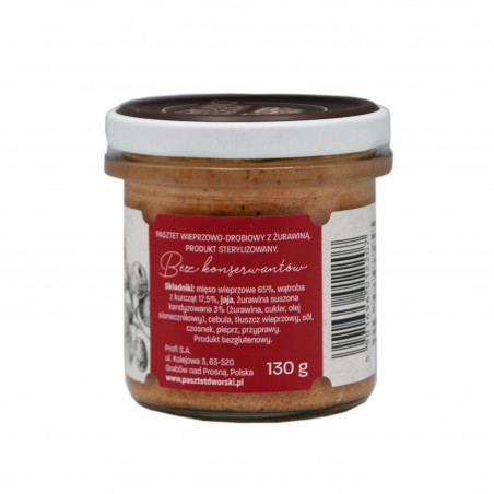 Profi pasztet dworski z żurawiną 130g