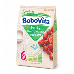 Bobovita kaszka mleczno-ryżowa 230g truskawka po 6 miesiącu