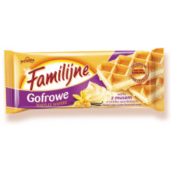 Familijne gofrowe wafle 130g o smaku waniliowym
