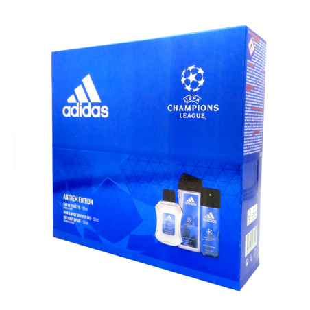 Adidas zestaw dla mężczyzn UEFA woda toaletowa + żel pod prysznic + dezodorant